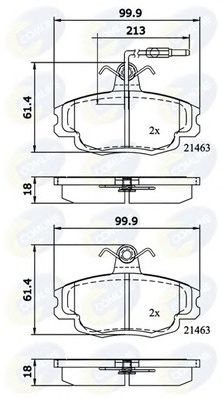 COMLINE cbp1133 -  Комплект тормозных колодок, дисковый тормоз