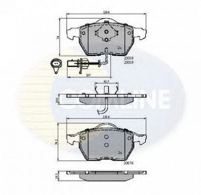 COMLINE cbp11542 -  Комплект тормозных колодок, дисковый тормоз
