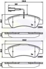 COMLINE cbp11604 -  Комплект тормозных колодок, дисковый тормоз