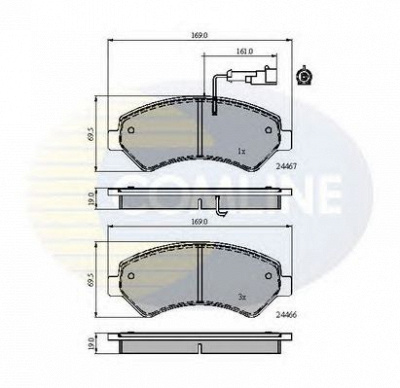 COMLINE cbp11623 -  Комплект тормозных колодок, дисковый тормоз