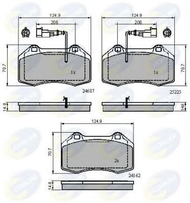 COMLINE cbp11703 -  Комплект тормозных колодок, дисковый тормоз