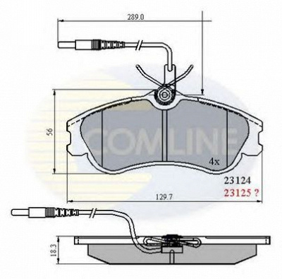 COMLINE cbp1174 -  Комплект тормозных колодок, дисковый тормоз