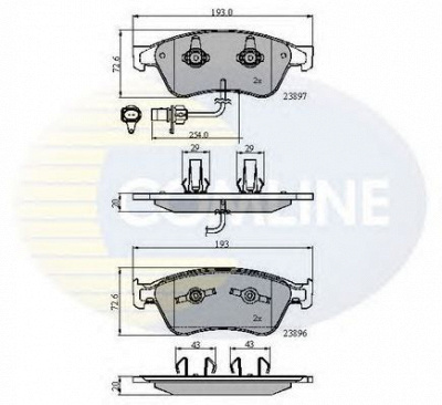 COMLINE cbp11740 -  Комплект тормозных колодок, дисковый тормоз
