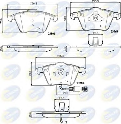 COMLINE cbp11752 -  Комплект тормозных колодок, дисковый тормоз