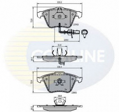 COMLINE cbp11753 -  Комплект тормозных колодок, дисковый тормоз
