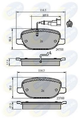 COMLINE cbp11769 -  Комплект тормозных колодок, дисковый тормоз