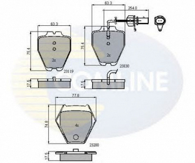 COMLINE cbp11771 -  Комплект тормозных колодок, дисковый тормоз