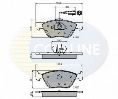 COMLINE cbp11772 -  Комплект тормозных колодок, дисковый тормоз