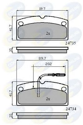 COMLINE cbp11796 -  Комплект тормозных колодок, дисковый тормоз