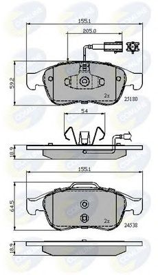 COMLINE cbp12028 -  Комплект тормозных колодок, дисковый тормоз