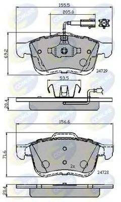 COMLINE cbp12032 -  Комплект тормозных колодок, дисковый тормоз