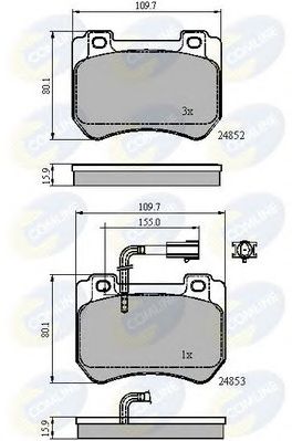 COMLINE cbp12102 -  Комплект тормозных колодок, дисковый тормоз
