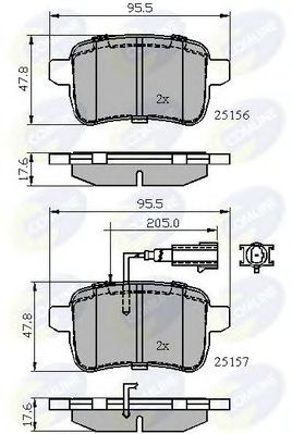 COMLINE cbp12103 -  Комплект тормозных колодок, дисковый тормоз