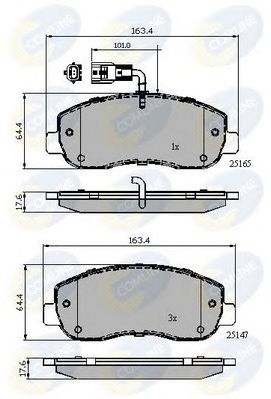 COMLINE cbp12106 -  Комплект тормозных колодок, дисковый тормоз