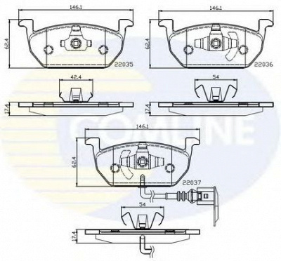 COMLINE cbp12224 -  Колодки тормозные дисковые передние, комплект