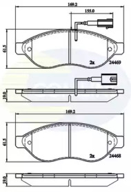COMLINE cbp12227 -  Комплект тормозных колодок, дисковый тормоз