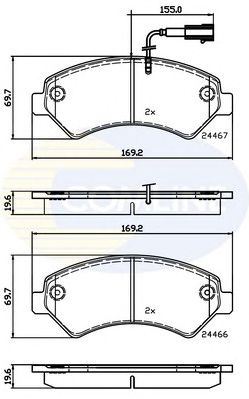 COMLINE cbp12247 -  Комплект тормозных колодок, дисковый тормоз
