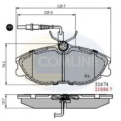 COMLINE cbp1340 -  Комплект тормозных колодок, дисковый тормоз