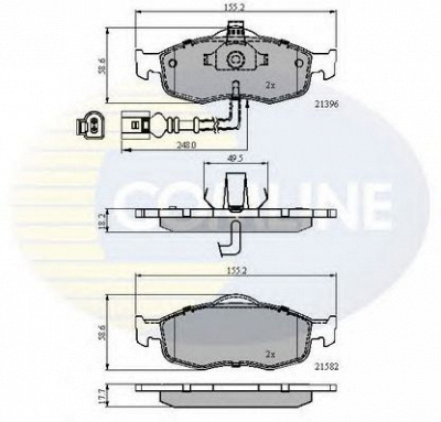 COMLINE cbp1514 -  Комплект тормозных колодок, дисковый тормоз
