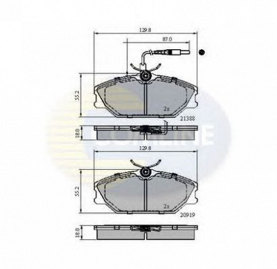 COMLINE cbp1526 -  Комплект тормозных колодок, дисковый тормоз