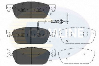 COMLINE cbp16002 -  Комплект тормозных колодок, дисковый тормоз