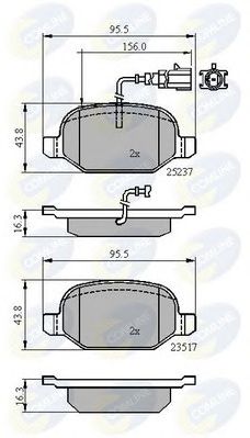 COMLINE cbp16013 -  Комплект тормозных колодок, дисковый тормоз