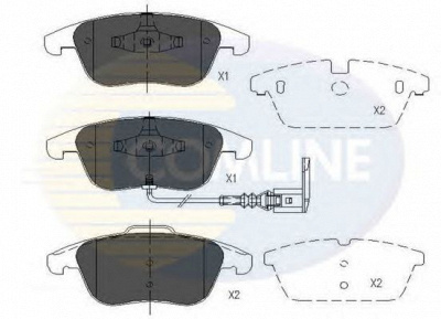 COMLINE cbp16022 -  Комплект тормозных колодок, дисковый тормоз