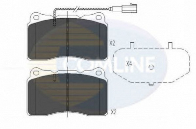 COMLINE cbp16050 -  Комплект тормозных колодок, дисковый тормоз