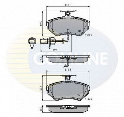 COMLINE cbp1736 -  Комплект тормозных колодок, дисковый тормоз
