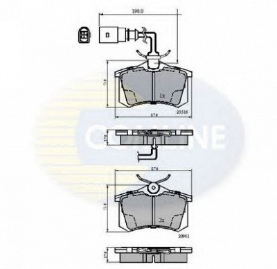 COMLINE cbp1797 -  Комплект тормозных колодок, дисковый тормоз