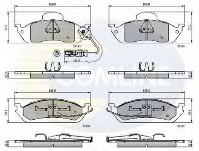 COMLINE cbp1911 -  Комплект тормозных колодок, дисковый тормоз