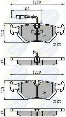 COMLINE cbp21002 -  Комплект тормозных колодок, дисковый тормоз