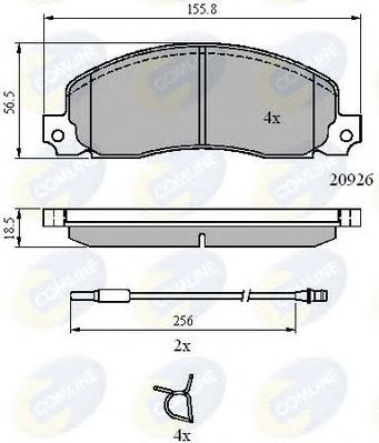 COMLINE cbp21048 -  Комплект тормозных колодок, дисковый тормоз