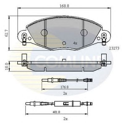 COMLINE cbp21121 -  Комплект тормозных колодок, дисковый тормоз