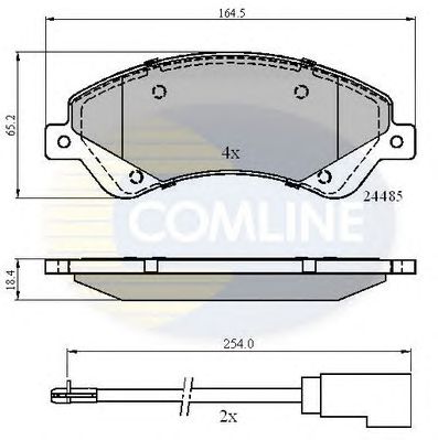 COMLINE cbp21511 -  Комплект тормозных колодок, дисковый тормоз