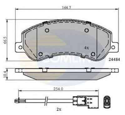 COMLINE cbp21512 -  Комплект тормозных колодок, дисковый тормоз