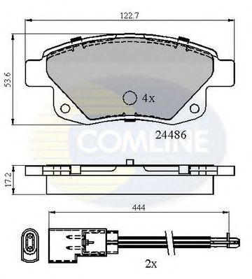 COMLINE cbp21554 -  Комплект тормозных колодок, дисковый тормоз