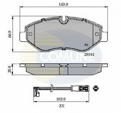COMLINE cbp21555 -  Комплект тормозных колодок, дисковый тормоз