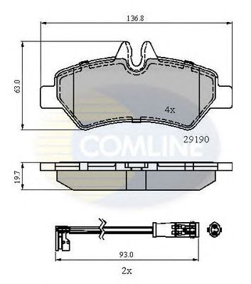 COMLINE cbp21556 -  Комплект тормозных колодок, дисковый тормоз