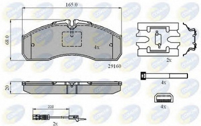 COMLINE cbp21735 -  Комплект тормозных колодок, дисковый тормоз