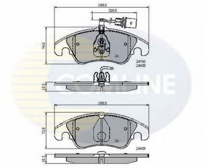 COMLINE cbp21789 -  Комплект тормозных колодок, дисковый тормоз