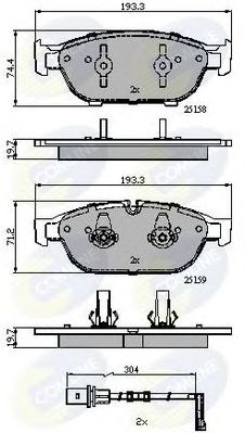 COMLINE cbp22120 -  Комплект тормозных колодок, дисковый тормоз