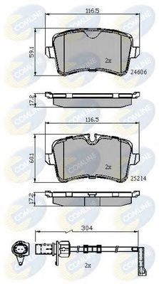 COMLINE cbp22121 -  Комплект тормозных колодок, дисковый тормоз