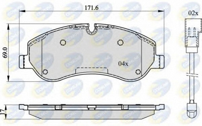 COMLINE cbp22142 -  Комплект тормозных колодок, дисковый тормоз