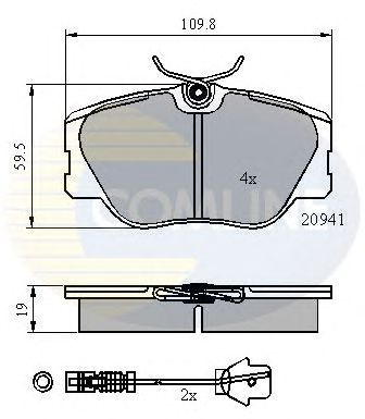 COMLINE cbp2360 -  Комплект тормозных колодок, дисковый тормоз