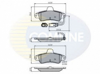 COMLINE cbp2470 -  Комплект тормозных колодок, дисковый тормоз