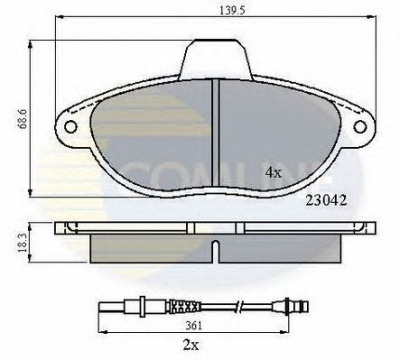COMLINE cbp2714 -  Комплект тормозных колодок, дисковый тормоз