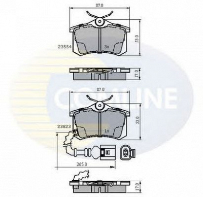 COMLINE cbp2797 -  Комплект тормозных колодок, дисковый тормоз
