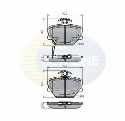 COMLINE cbp31019 -  Комплект тормозных колодок, дисковый тормоз