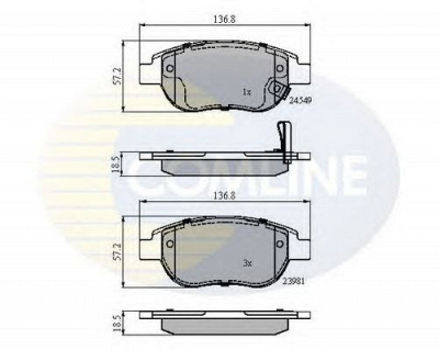 COMLINE cbp31038 -  Комплект тормозных колодок, дисковый тормоз